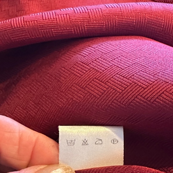 Silk Hemp Life Red Silk Satin Button-Up Pajama Top Button Down Shirt - Picture 12 of 12